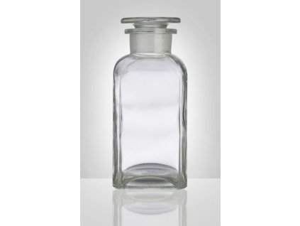 dóza-prachovnice  350ml-hran.čirá, zabr.víko, sklo