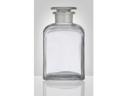 dóza-prachovnice  500ml-hran.čirá, zabr.víko, sklo