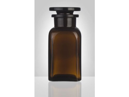 dóza-prachovnice  100ml-hran.hnědá, zabr.víko, sklo