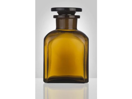 dóza-prachovnice  150ml-hran.hnědá, zabr.víko, sklo