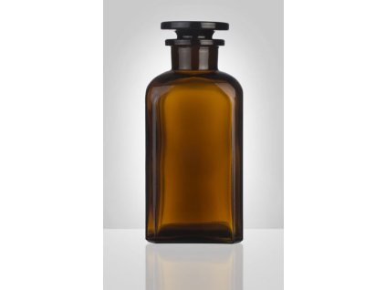 dóza-prachovnice  250ml-hran.hnědá, zabr.víko, sklo