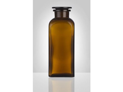 dóza-prachovnice  750ml-hran.hnědá, zabr.víko, sklo