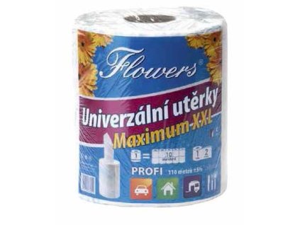 utěrky kuch.2vr.,110m, Flowers MAXIMUM XXL PROFI