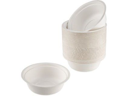 miska 500ml polévková, d155mm, 50ks, cukr.třtina