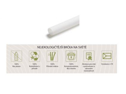 brčko d 6mm, 21cm,  60ks, PEARL WHITE, ECO 100%rec.