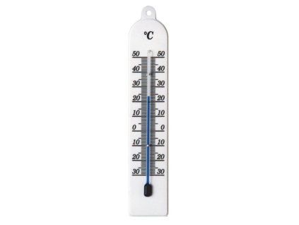 teploměr 17,5x3,2cm univ., -30°C+50°C, PLASTIC bílý