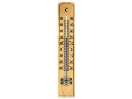 teploměr 20,0x3,5cm univ., -30°C+50°C, MINI II dřevo