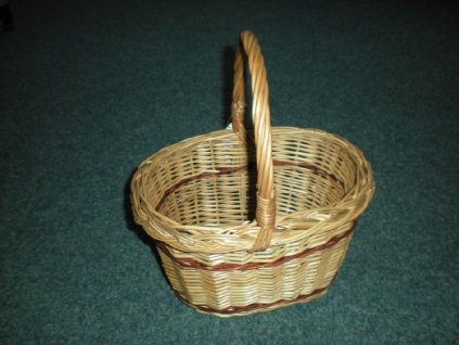 košík 27x18x16cm ovál malý proutěný
