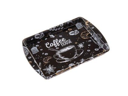 podnos 20x14cm, COFFEE HOUSE, plech