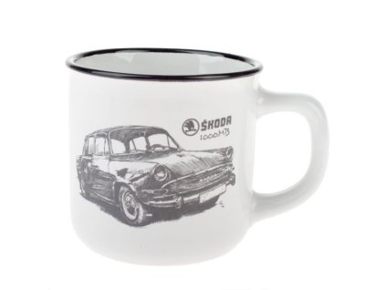 hrnek 330ml-1ks-ŠKODA 1000MB RETRO, d 9x 8,5cm, keramika