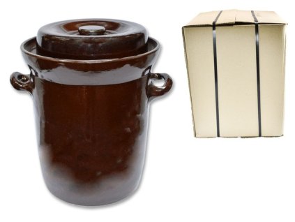 zelák 25l+víko,ucha (27,5/29,5cm), KART.OBAL, keramika