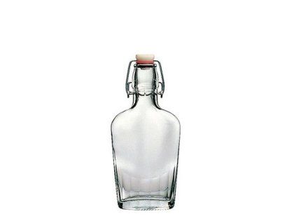 láhev 0,25l placatka,patent.uzávěr,sklo