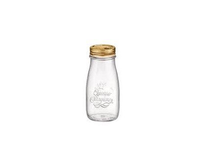 láhev zavař. 400ml QUATTRO ST. d7,43x15,5cm, kov.šr.uzávěr