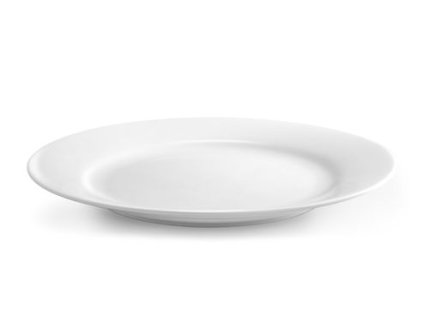 talíř d27cm mělký, PURE PRAKTIK, bílý porcelán