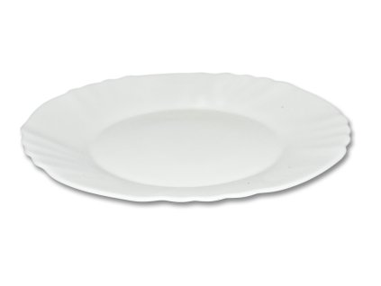 talíř d25cm mělký,EBRO bílý, opál.sklo