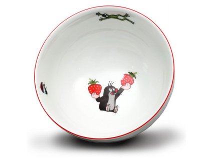 miska d14,5cm VITAL- KRTEK a jahody, dětská, porcelán