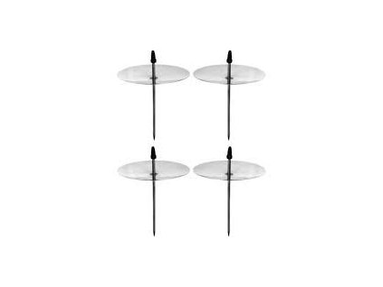 bodec- 4ks-d55mm-stříbrný do adv.věnce, hrot 5cm/2cm, kov