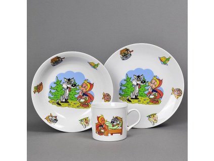 soupr. 3díl. KARKULKA, děts.jídel., porcelán