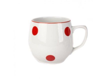hrnek 300ml BAŇÁK-Červ. puntík, čes.porcelán