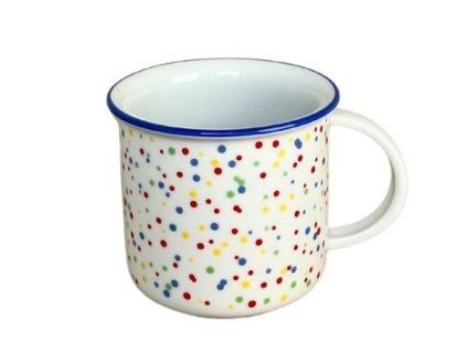 hrnek 250ml TINA - PUNTÍČKY barevné, čes.porcelán