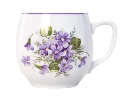 hrnek 300ml BAŇÁK-FIALKY 8354 V1+V3, čes.porcelán