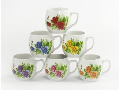 hrnek 300ml BAŇÁK-RŮŽE U1170, čes.porcelán