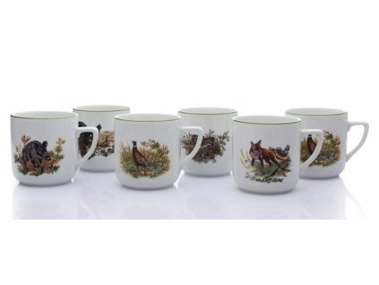 hrnek 400ml PĚTKA-LES.ZVĚŘ A13520, čes.porcelán