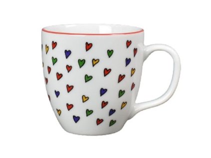hrnek 200ml HARRY medium, SRDÍČKA, bílý čes.porcelán