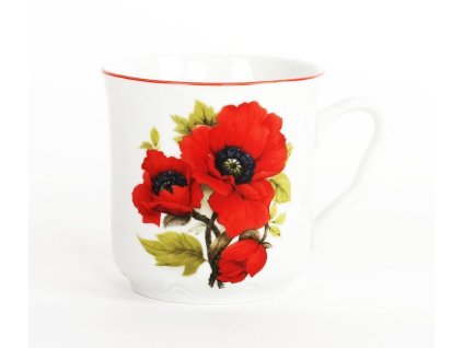 hrnek 270ml KAREL-VLČÍ MÁKY, čes.porcelán