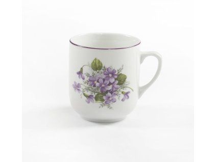 hrnek 300ml TROJKA-FIALKY 8354 V1+V3, čes.porcelán