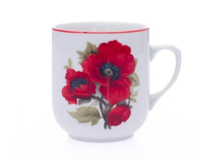 hrnek 300ml TROJKA-VLČÍ MÁKY, čes.porcelán