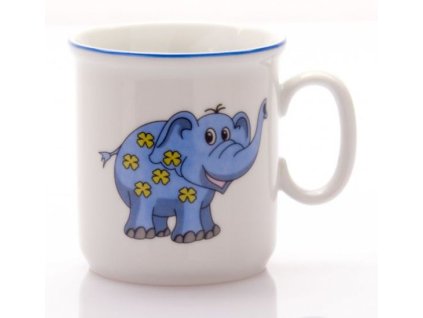 hrnek 160ml DĚTSKÝ-SLONÍK modrý, čes.porcelán