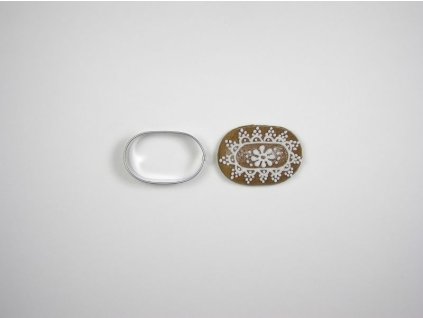 vykr.NR 0017 Ovál, 4cm, moka č.1