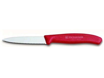 nůž  8cm kuch., VLNKA ČERVENÝ, VICTORINOX