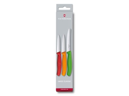 sada nožů 3ks SwissClassic Victorin. (1žlutý, 1oranž, 1modrý), NR/plast