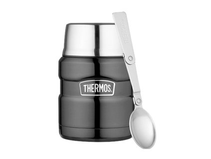 termoska jídlovka 0,47l NR, met.šedá, hrnek,lžíce,THERMOS