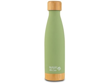 termoláhev 0,5l sv.ZELENÁ, "WE CARE", NR/bambus