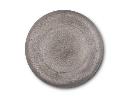 talíř d27,0cm mělký, šedý, ALEXANDRA, v.2,5cm, porcelán
