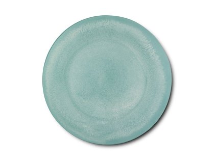 talíř d27,0cm mělký, sv.tyrkys, ALEXANDRA, v.2,5cm, porcelán
