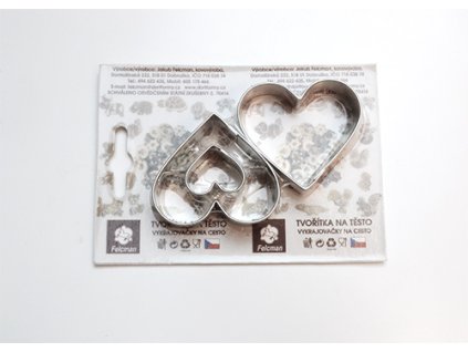 vykr. 0870 Srdíčka, 5cm, 2ks /b.SKIN/