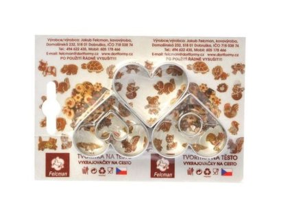 vykr.NR 0895 Srdce m., 4,1cm, 3ks /b.SKIN/