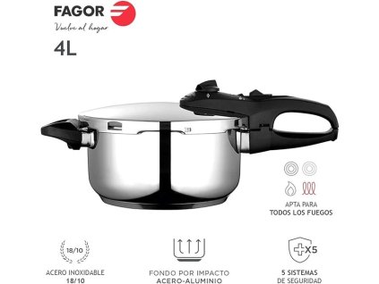 hrnec tlak. 4,0 FAGOR DUO, rukojeť, IND., NR