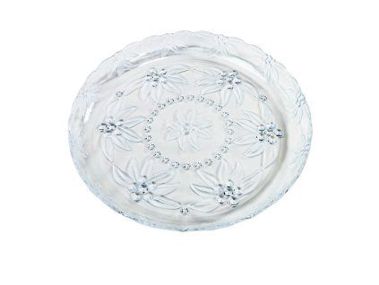 podnos d28cm KRYSTAL, brus, transp.plast