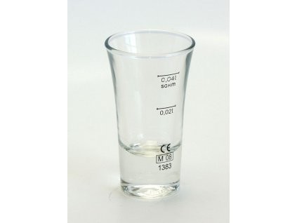 sklen.  20/40ml, 1ks, SENIOR cejch. panák (min.obj.6ks)