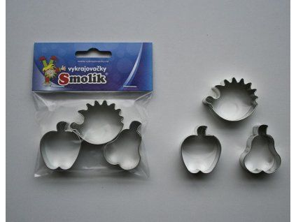 vykr. 0733 Ježek s ovocem, 3,4x4,3cm, sada-3ks