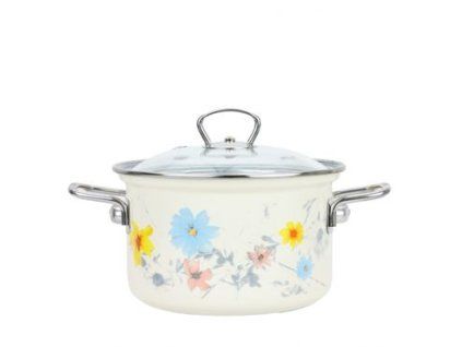 hrnec+PO d24 sklo bílý, MEADOW, 6,1l, smalt