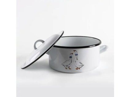 rendlík+PO d22cm, 4,0l, HUSY, bílý smalt