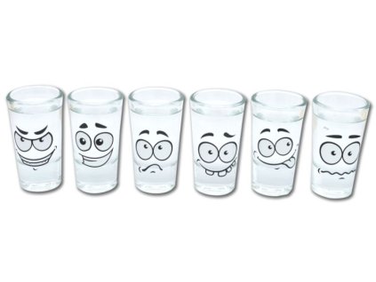 sklen.  25ml, 6ks, FUNNY panák
