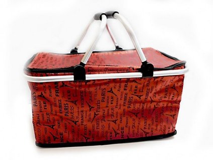taška 17l, nákup., 48x22x28cm, sklád., Al rám, tvrdé dno