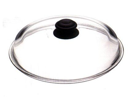 poklice d32cm sklo, vč.plast. úchytu do 250°C, vhodné na BAF